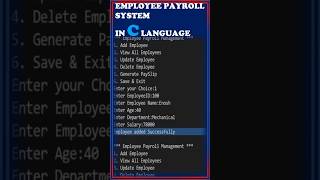 Employee Payroll System in C [upl. by Anair941]