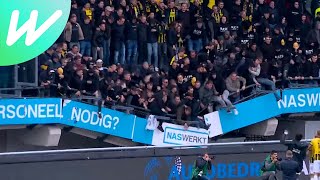 Terrifying moment part of stadium collapses as Vitesse fans celebrate victory  WeShow Football [upl. by Aubree]