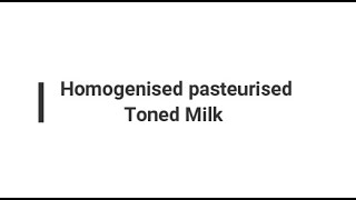 Homogenised Pasteurised Toned Milk  Tamil  English [upl. by Ahrendt]