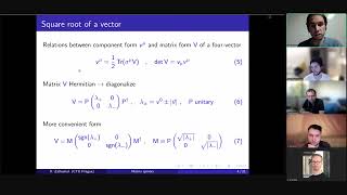 Seminar  Vaclav Zatloukal  Matrix spinors [upl. by Aicrop]