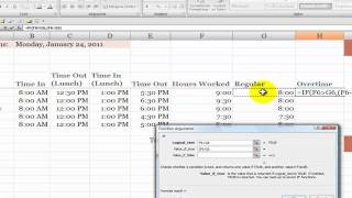 How to Calculate Overtime Hours on a Time Card in Excel [upl. by Ralat597]