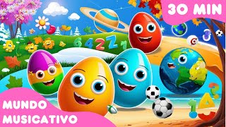 ¡Canta aprende y juega con los Planetas Deportes Estaciones y Huevos Sorpresa 🎶🎉 [upl. by Haily861]