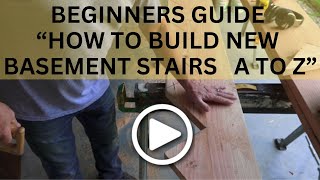 How to Build Basement Stairs A to Z Stringers Skirt Boards Treads amp risers [upl. by Yesnyl]