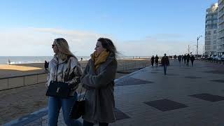 KnokkeHeist Promenade amp Beach Walk  Belguim 🇧🇪  4K [upl. by Archy846]