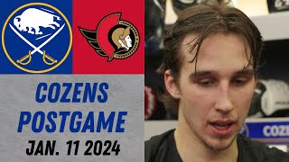 Dylan Cozens Postgame Interview vs Ottawa Senators 1112024 [upl. by Danforth]