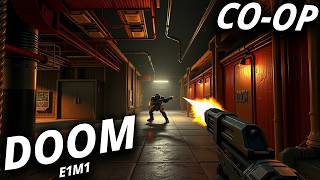 Doom E1M1 Hangar CoOp Chaos  Epic Online Mayhem [upl. by Nnaael]