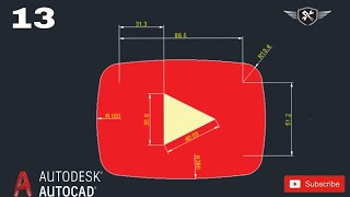 Autocad 2d Practice Drawing 13  AutoCAD tutorial for beginners akd autocad design [upl. by Ragse300]