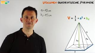 Volumen Quadratische Pyramide 1 Klasse 10 [upl. by Aninaj749]