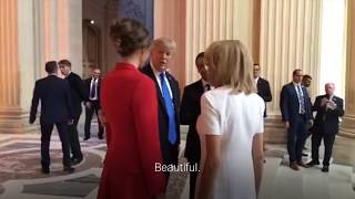 Trump to Brigitte Macron youre in such great shape [upl. by Haissi]