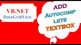 VBNET DataGridView  Add AutoCompleteTextBox Column [upl. by Genvieve]