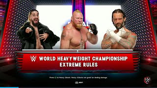 quotWWE 2K23 Triple Threat Madness Seth Rollins vs Brock Lesnar vs CM Punk  Epic Showdownquot [upl. by Hafirahs]