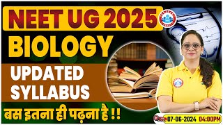 NEET UG 2025 Syllabus Update  NEET Biology Syllabus 2025  NEET Syllabus 2025 Biology By RWA [upl. by Zinnes]