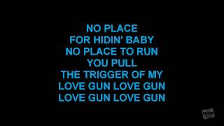 Love Gun in the style of Kiss karaoke video with lyrics [upl. by Airehtfele]