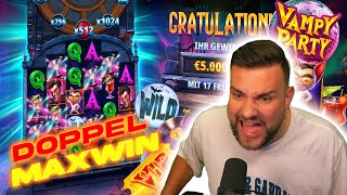 DOPPEL MAXWIN bei Vampy Party 🎰💎  Casino Slot Stream Highlights [upl. by Sal]