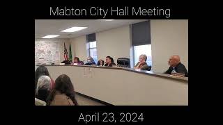 City of Mabton council meeting April 23 2024 [upl. by Ferde388]