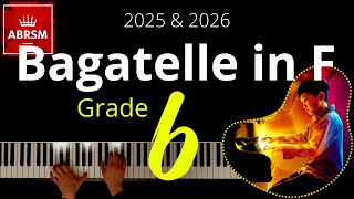 ABRSM Grade 6 Piano 2025  Bagatelle in F No 1 from Two Bagatelles  Hensel [upl. by Neelra]