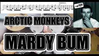 Arctic Monkeys  Mardy Bum  Drum Cover With SHEET MUSIC [upl. by Mit]