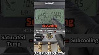 Measuring Pressures Sat Temps Superheat Subcooling on an Air Conditioner [upl. by Natassia]