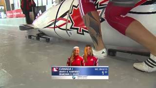 La Plagne WC Womens Bobsleigh Heat 1 December 14 2012 [upl. by Ssor]