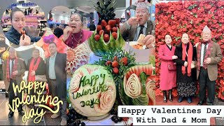 Celebrating Happy Valentines Day With My Dad amp Mom युकेमा मेरो बुबा र आमासँग भ्यालेन्टाइन डे मनाउँदै [upl. by Ettolrahs]