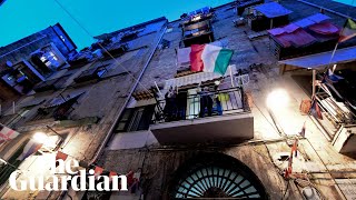 Coronavirus quarantined Italians sing from balconies to lift spirits [upl. by Enyleve577]