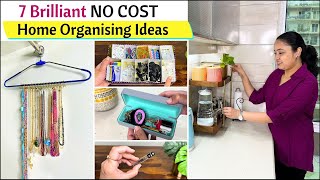 7 NO COST Brilliant Home Organizing Hacks  ZERO COST Home Hacks  Free Of Cost Space Saving Ideas [upl. by Alanna]