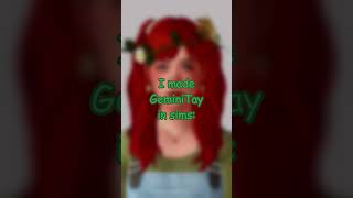 I Made GeminiTayMC In Sims 4  sims4 hermitcraft geminitay shorts [upl. by Gosser538]