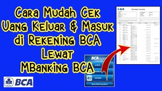 Cara Cetak Rekening Koran di BCA Mobile  Rekening Koran M Banking BCA [upl. by Nicoline415]