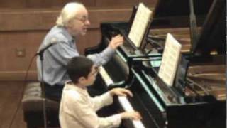 Richard Goode masterclassAriel plays Mozart Sonata K33036 [upl. by Wolff]