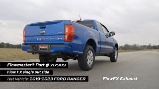 Flowmaster FlowFX SingleOutSide Exit Catback Exhaust For 20192023 Ford Ranger 717909 [upl. by Enenstein878]