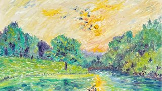 Impressionism Painting  Time Lapse [upl. by Augusto]