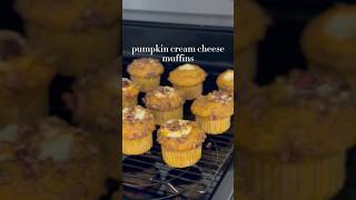 pumpkin cream cheese muffins🤩 full recipe in description [upl. by Aliuqaj]