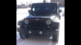 Jeep Halo Headlight and Fog Light install with DRL [upl. by Debera160]