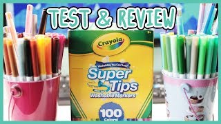 TEST amp REVIEW CRAYOLA SUPER TIP WASHABLE MARKERS [upl. by Etnod508]