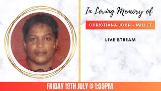 Celebrating the life of Christiana John  Millet [upl. by Derrick]