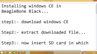 Installing Windows CE in Beaglebone Black [upl. by Anissej]