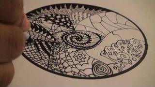 How to Draw a Mandala with Zentangles [upl. by Admana]