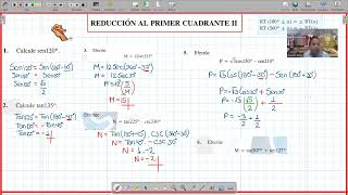 2° I  REDUCCIÓN AL PRIMER CUADRANTE II [upl. by Imojean248]