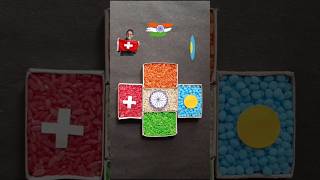 Indian Flag 🇮🇳 Palau Flag 🇵🇼 Switzerland Flag 🇨🇭 Independence Day Drawing shorts art drawing [upl. by Apur748]