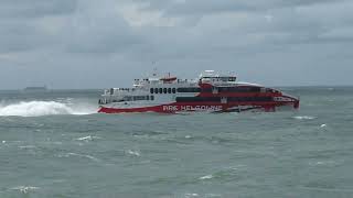 MS HELGOLAND amp HALUNDER JET in stürmischer See  27082021 [upl. by Mignon]