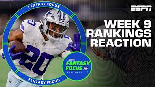 The QB market 🤮 Week 9 Rankings Reaction  Fantasy Focus 🏈 [upl. by Ledeen]