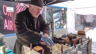 Double Burgers Plus Cheese Traditional English Street Food London Soho [upl. by Aihn]