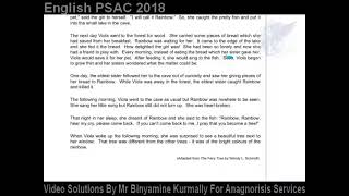 Question 4B Question Reading PSAC 2018 [upl. by Sheelagh]