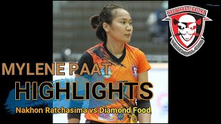 MYLENE PAAT HIGHLIGHTS  Debut game in Thailand  NAKHONRATCHASIMA VC vs DIAMOND FOOD VC [upl. by Noeht163]