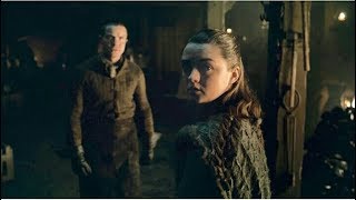 Arya reunites with Gendry and The Hound  Game of thrones 8x01 [upl. by Eurd]