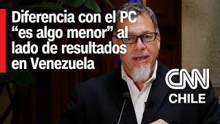 Lagos Weber desdramatiza división en oficialismo por elecciones en Venezuela “Es algo muy menor” [upl. by Nivrek742]