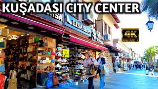 KUŞADASI TÜRKİYE CITY CENTER WALKING TOUR  March 2024  4k UHD 60fps [upl. by Vincenty]