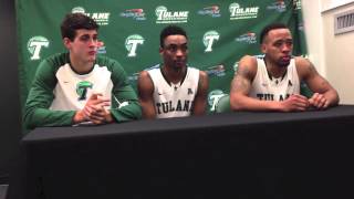 Tulanes Payton Henson Kajon Mack and Louis Dabney talk about the Green Waves exhibition win  Vid [upl. by Chimene]