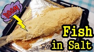 簡易 鹽焗烏頭食譜 Baked Fish in Salt recipe  Amy Kitchen [upl. by Duff]