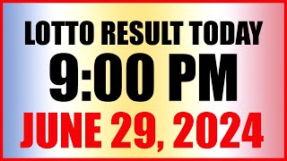 Lotto Result Today 9pm Draw June 29 2024 Swertres Ez2 Pcso [upl. by Elocen]